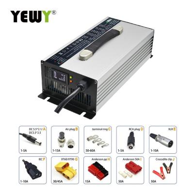 China Golf Cart Smart Li Ion Battery Charger 60V 30A High Power LED Display for sale