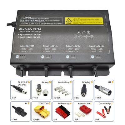 China Portable 4 Bank Marine Waterproof Battery Charger With Multiple Interfaces for sale