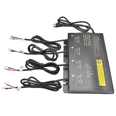 China Smart Waterproof On-Board Boat Marine Charger 4 Bank 12V 10 Amp 4 Channel Battery Charger for sale