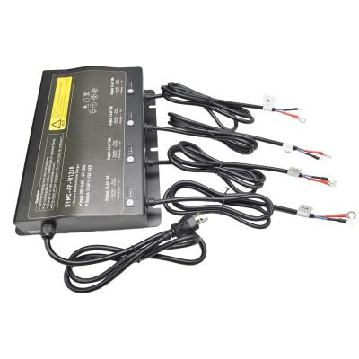 China Smart Lithium Ion Batteries Waterproof Marine 4 Bank 12V 10A Battery Charger for sale