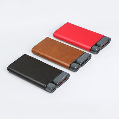 China 10K mAh  Lithium Ion Battery Power Bank PD20W With Metal Shell / Leather Finish for sale