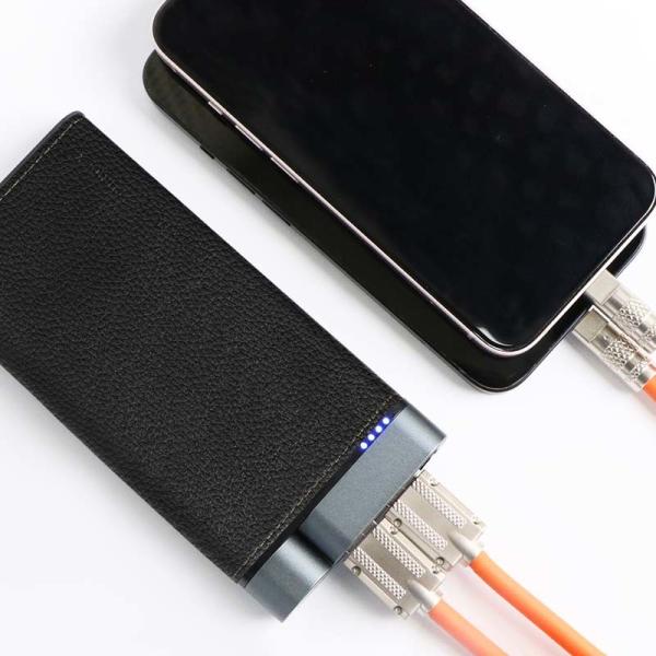 Quality Fast Charging PD Power Bank Handmade Leather Shell Overcharge Protection for sale