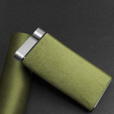 China 10K mAh Fast Charge Power Bank Handmade Leather Shell 145*73*15mm for sale