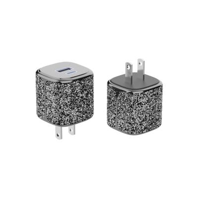 China Ultra Compact 35W Type C Wall Charger  Diamond Shell And Electro Plating Finish for sale