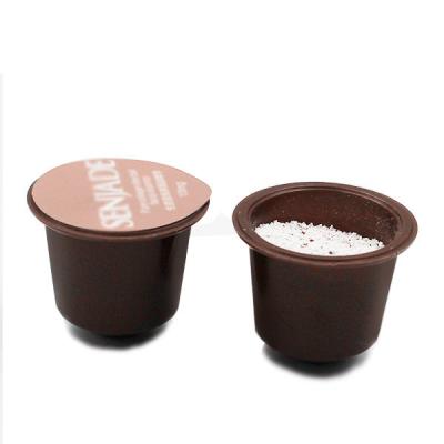China 7g Cannikin Style Plastic Roast Instant Coffee Pod Capsules  In Custom Color Packing for sale