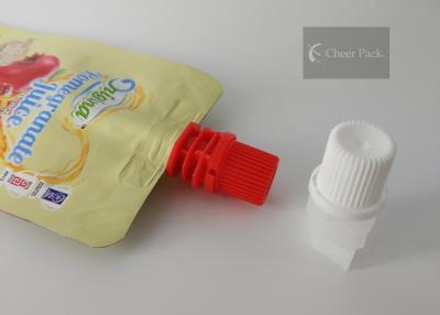 中国 PE材料は8.6 mmの喝采のパックのプラスチック口の帽子のためのジュース袋を立てます 販売のため
