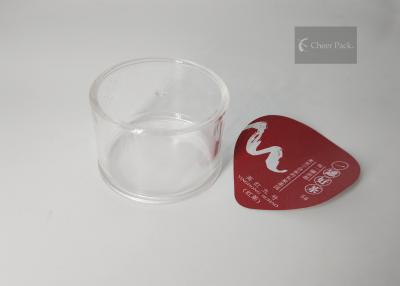 China Transparent Mini Round Plastic Containers 49mm Dia For Chocolate Powder Packaging for sale