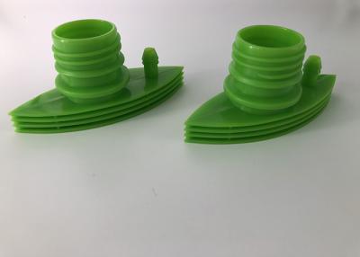 China Two Spout Plastic Twist Off Cap For Plastic Oxygen Bag Packing , Green Color for sale