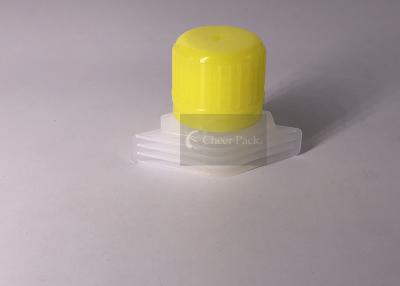 China PE Material Yellow Color Spout Cap Manual Filling Machine 16mm Diameter for sale