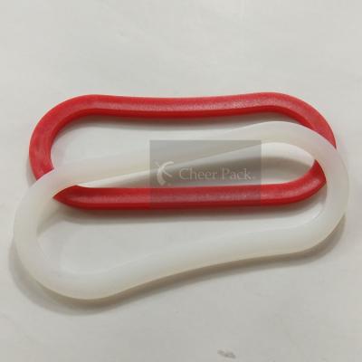 China 35mm Width PE Plastic Bag Handles 86mm Length For Rice / Soya Bean Bag for sale