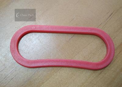 China Heat Seal Style Plastic Bag Handles Red Color PE Carrier Bag Handle Holder for sale