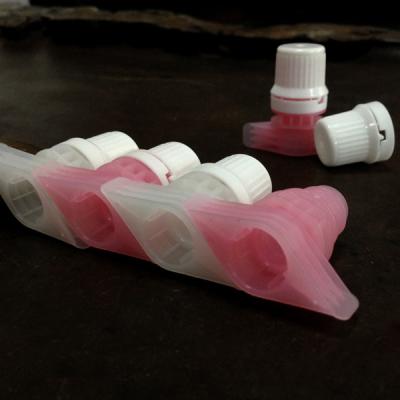 China High Resistance 9.6mm PE Plastic Spout Cap For Face Cream Sachet Packaging for sale