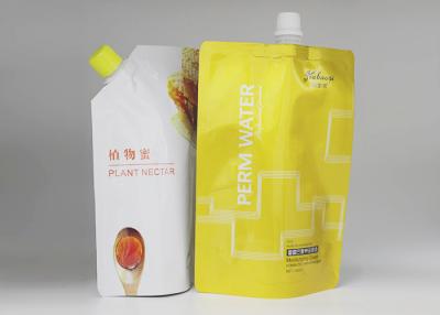 China Malote plástico líquido do bico da folha de alumínio com logotipo feito sob encomenda para o leite do suco à venda