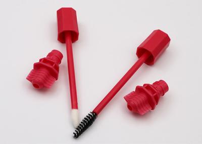 China Boca plástica roja del canalón con el cepillo para la barra de labios Sacket o el bolso del rimel en venta