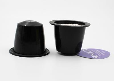 Chine Capsules de café de Nespresso de couvercle de la soudure à chaud 6g du noir 28.5mm à vendre