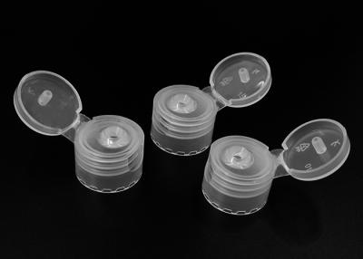 China Clear Flip Top Plastic Bottle Caps Corrosion Resistence / Hand Sanitizer Bottle Cap for sale