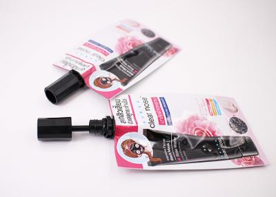 China Bolsa portátil cosmética del canalón de la barra de labios con el embalaje del cepillo del labio para el esmalte del labio en venta