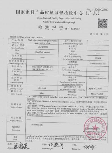 OT13008 Report for Qualify Evaluation - Huizhou OldTree Furniture Co.,Ltd.