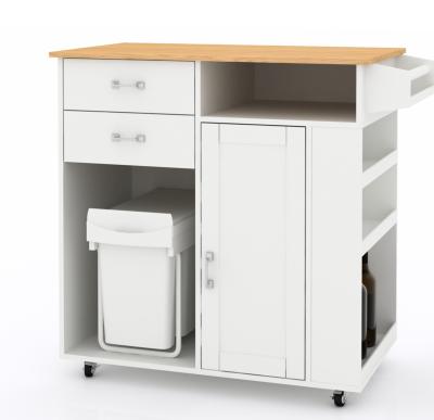 Chine Movable Kitchen Island On Wheels Wood / Granite / Marble Countertop à vendre
