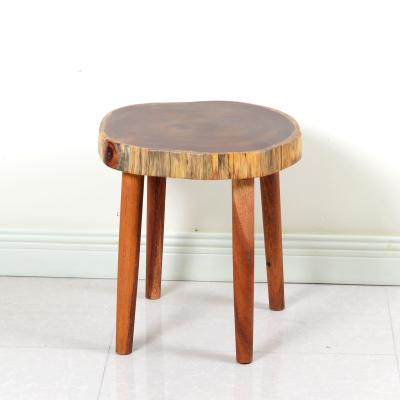 China Knock Down Package 46cm Height Walnut Solid Wood Stool for sale