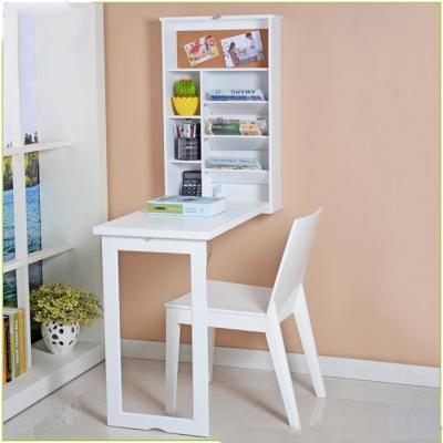 China Students Space Saving 49*15*82cm Wood Wall Mounted Computer Table for sale