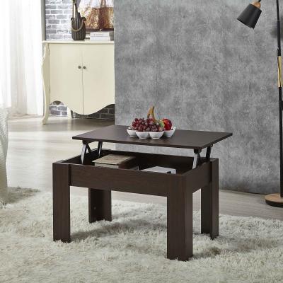 China square Dark Brown 15KG Solid Wood Coffee Tables for sale