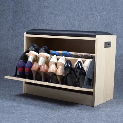 China One Drawer Sponge Cushion 47CM Shoe Cabinet Stool With Lid for sale
