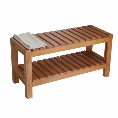 China Disassembly Structure Teak Wood Solid Wood Shoe Bench for sale
