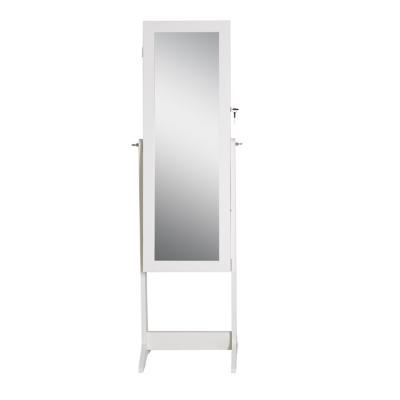 China KD Package NC Painting Lockable Cheval Mirror Jewelry Armoire for sale
