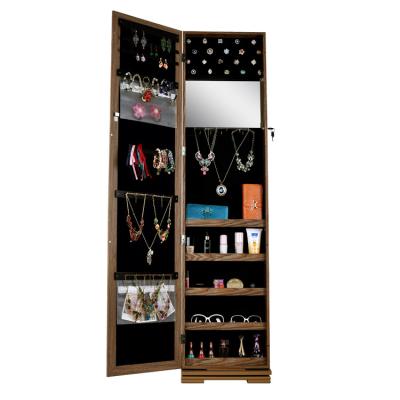 China Rotating Mirror Jewelry Armoire for sale