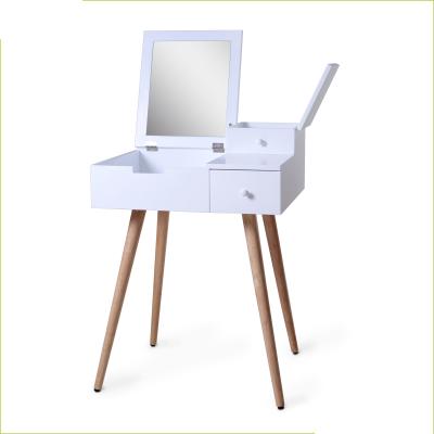 China MDF Board 34cm Height Make Up Wooden Table With Mirror for sale