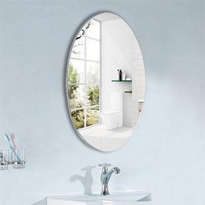 China Used In Bathrooms Toilets And Bedrooms Oval Frameless Wall-Mounted Makeup Mirror for sale