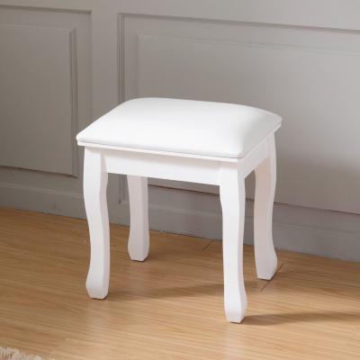 China MDF 26kg Straight Solid Wood Stool With PU Leather Surface for sale