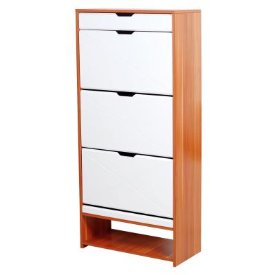 China 3 Layer Height 147cm Color Matching Shoe Cabinet MDF Melamine for sale