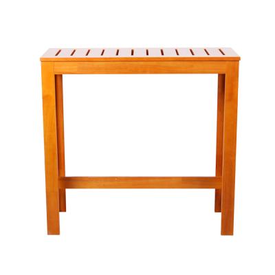 China MDF Solid Rubber NC Painting High Bar Table KD Package Mahogany Wood Bar for sale