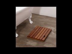Sustainable Teak Bathroom Mat  1.42 Inch 23.62cm Non Slip Solid Wood