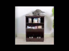 Wooden Pet Food Cabinets With Feeding Bowls / Water Dispensers