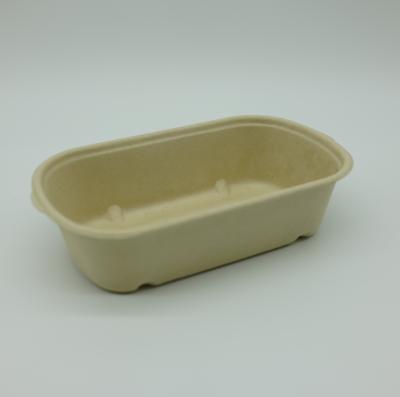China Hot Cold Molded Pulp Trays Microwavable No Artificial Coating Natural Kraft Color for sale