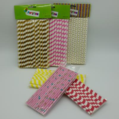 China Compostable Coloured Paper Straws Thick Sturdy Engagement Housewarming Party for sale