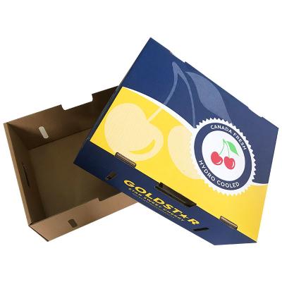China Peach corrugated Fruit Carton Box Environmental - Friendly Materials Biodegradable for sale