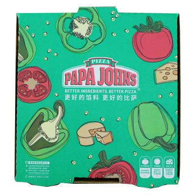 Chine Emballage environnemental de style de boîte à pizza, emballage de boîte de papier pour la nourriture à vendre