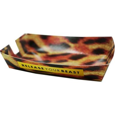 China Disposable Paper Food Trays Cardboard Box Recyclable Custom Logo Stable for sale