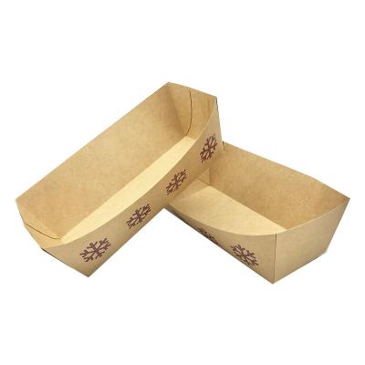 China Food Grade Paper Food Trays Customized Logo Recyclable ECO Friendly Durable for sale