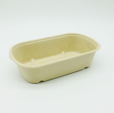 China Unbleached Microwavable Pulp Produce Trays , Molded Pulp Food Trays Freezer Safe for sale