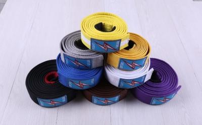 Chine Ceintures uniformes de karaté, ceinture colorée brune de gi de bjj de ceinture du Taekwondo de ceinture de ceinture verte de karaté de ceinture de karaté à vendre