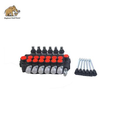 China 80 Liters 6p80 Hydraulic Manual Spool Monoblock Valves Cast Iron for sale