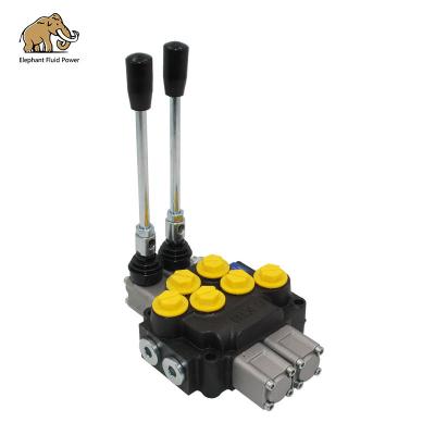 China DCV 40 Hydraulic Directional Valve Control 2 Spool Manual Pneumatic for sale