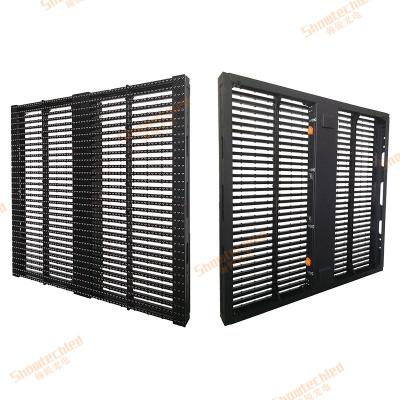 China Outdoor Fixed 15.6x15.6mm Mesh LED Display Video Wall Advertising Large Grille for sale
