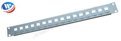 China 16 Port Horizontal Cable Manager Cold Rolled Steel Structured Wiring Patch Panel for sale