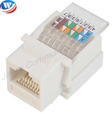 China Gold Plating Cat5e RJ45 Keystone Jack ABS Plastic Punch Down for sale